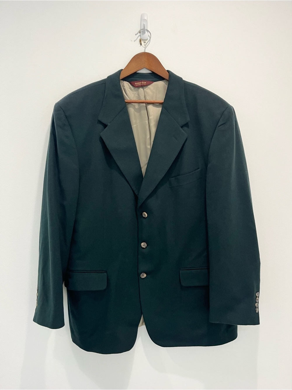 LORO PIANA 100% Cashmere Dark Green Blazer - Classic Three-Button Sport Coat